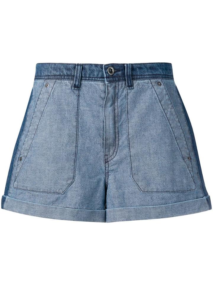 Diesel Black Gold Inside-out Denim Shorts - Blue