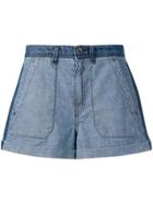 Diesel Black Gold Inside-out Denim Shorts - Blue