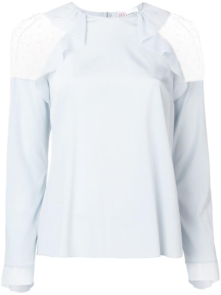 Red Valentino Ruffled Blouse - Blue