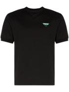Prada Logo Triangle Cotton T-shirt - Black