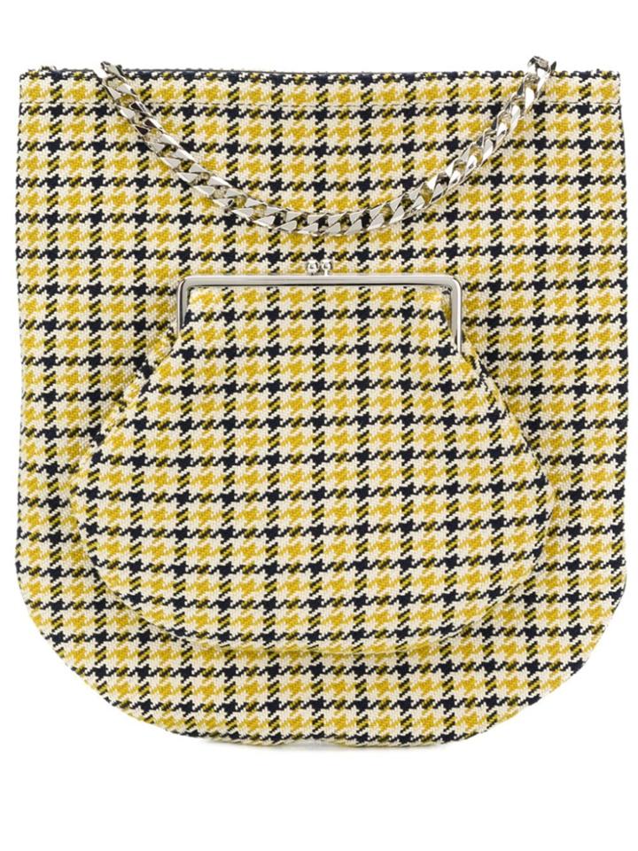 Victoria Beckham Tweed Shoulder Bag - Yellow