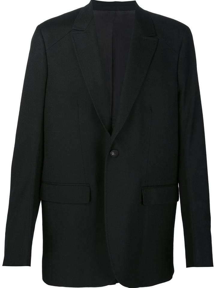 Thamanyah One Button Blazer, Men's, Size: 48, Black, Cupro/wool