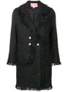 Amuse Double Breasted Coat - Black