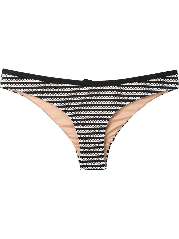 Fleur Du Mal Striped Lace-up Bikini Briefs