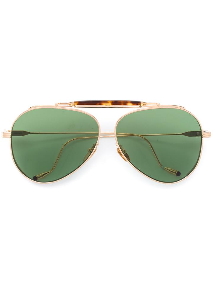 Jacques Marie Mage Geronimo Aviator Sunglasses - Metallic