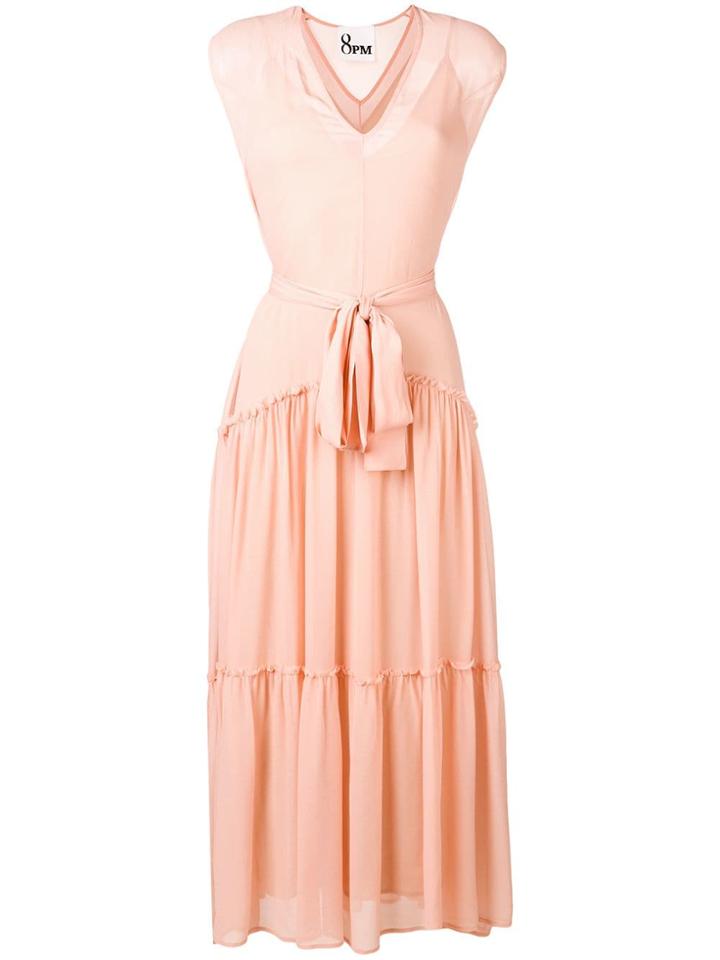 8pm Tie Waist Dress - Pink