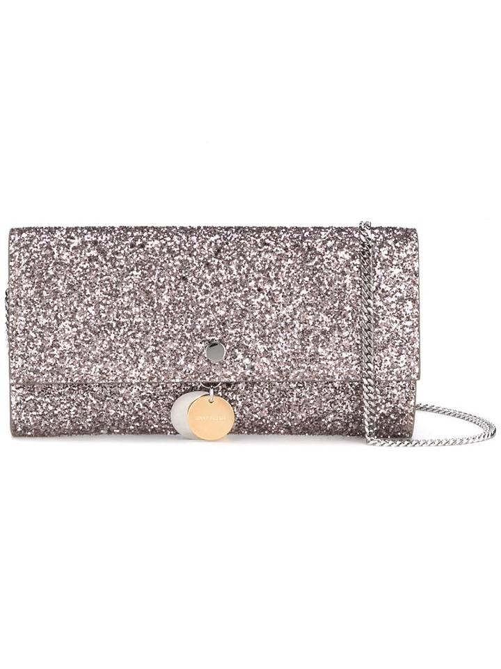 Jimmy Choo Mandie Wallet Crossbody Bag, Women's, Grey, Calf Leather