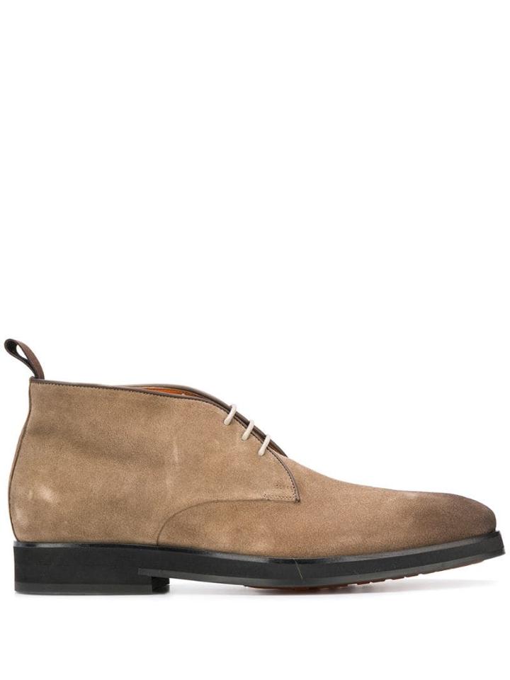 Santoni Desert Lace-up Boots - Neutrals