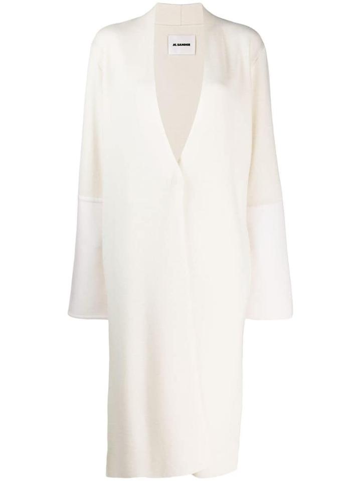 Jil Sander Cashmere Midi Coat - White
