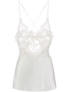 Alessandra Rich Lace Detail Top - White