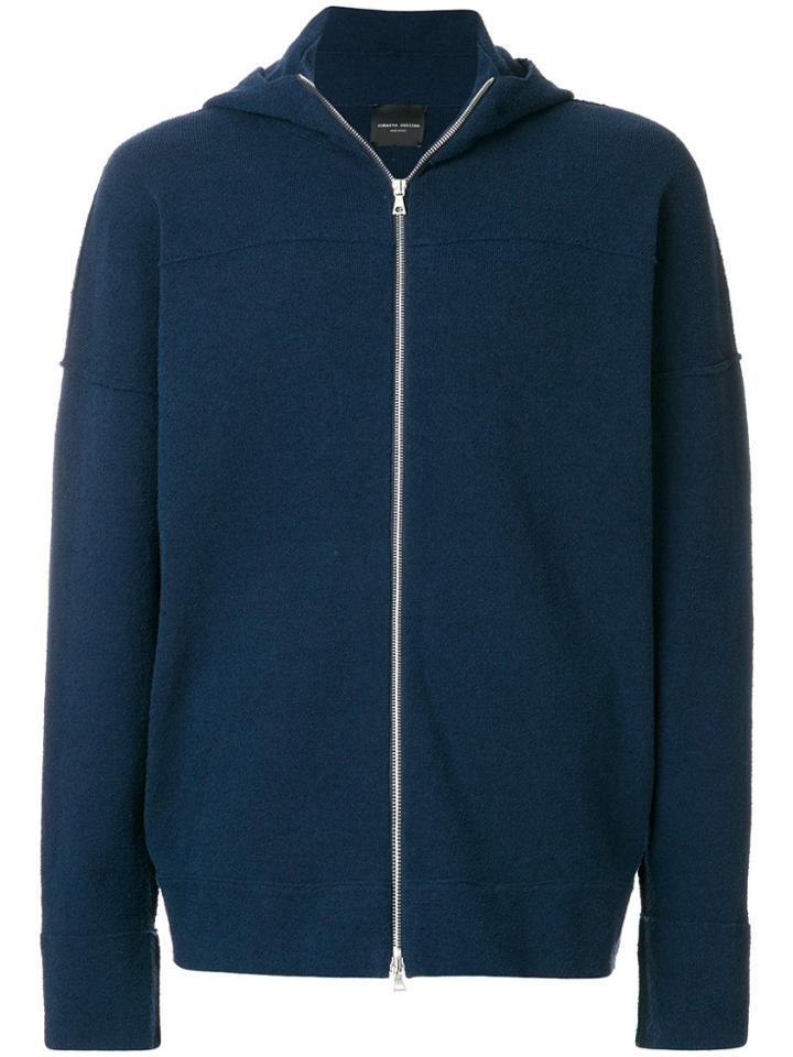Roberto Collina Relaxed Fit Hoodie - Blue