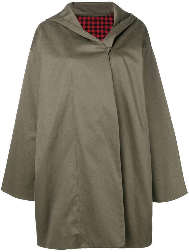 Daniela Gregis Hooded Trench Coat - Green