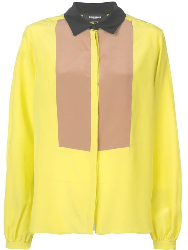 Rochas Natalia Colour Block Shirt - Green