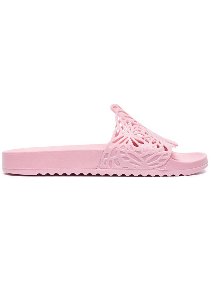Sophia Webster Lia Butterfly Pool Slides - Pink & Purple