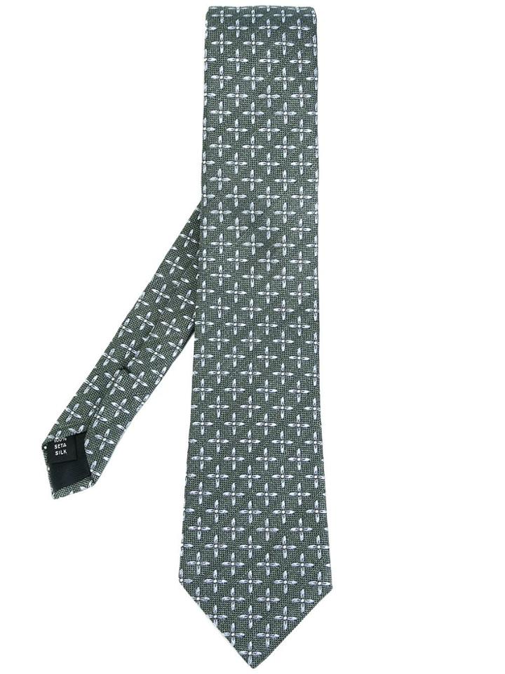 Fashion Clinic Timeless Star Print Tie - Green