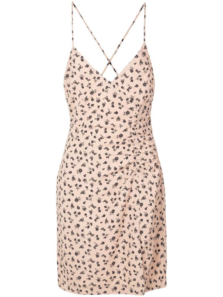 Callipygian Floral Print Slip Dress - Neutrals