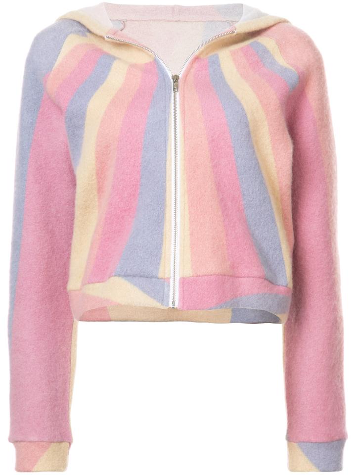 The Elder Statesman Zip Cropped Jacket - Pink & Purple
