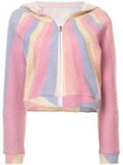 The Elder Statesman Zip Cropped Jacket - Pink & Purple
