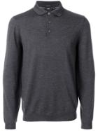 Boss Hugo Boss Long Sleeve Polo Shirt - Grey