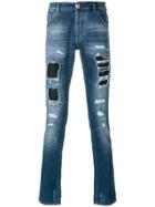 Philipp Plein Camou Details Jeans - Blue