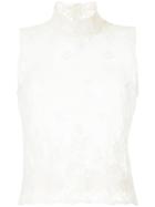 Ann Demeulemeester Lace Tank Top - White