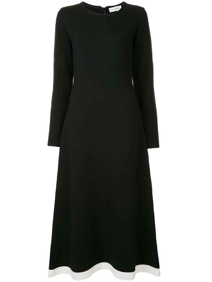 Sonia Rykiel Contrast Hem Dress - Black