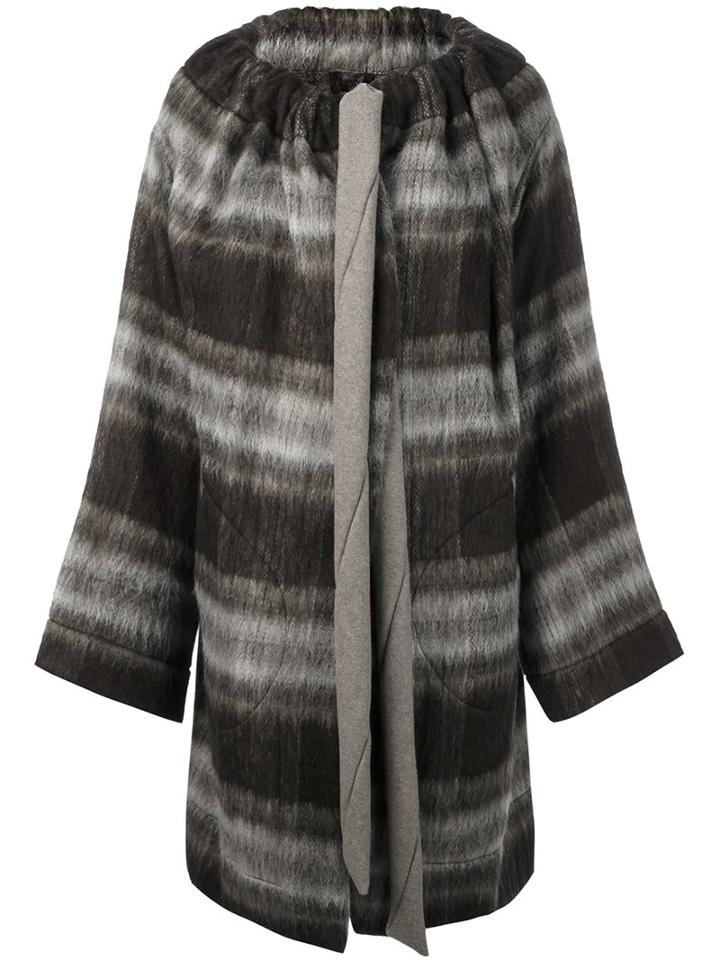 Vivienne Westwood Anglomania Checked Single Breasted Coat, Women's, Size: Small, Brown, Acrylic/polyamide/polyester/alpaca