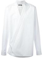 Balmain Kimono Poplin Shirt, Men's, Size: 40, White, Cotton