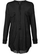 Thomas Wylde Sheer Long Sleeve Blouse - Black