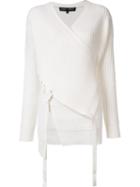 Proenza Schouler Asymmetric Wrap Cardigan, Women's, Size: Xs, White, Spandex/elastane/cashmere/wool