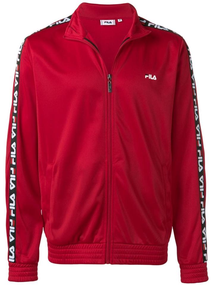 Fila Logo Band Track Jacket - Red