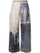Aviù Metallic Print Culottes - Multicolour