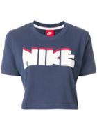 Nike Cropped Logo T-shirt - Blue
