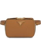 Prada Saffiano Leather Belt Bag - Brown
