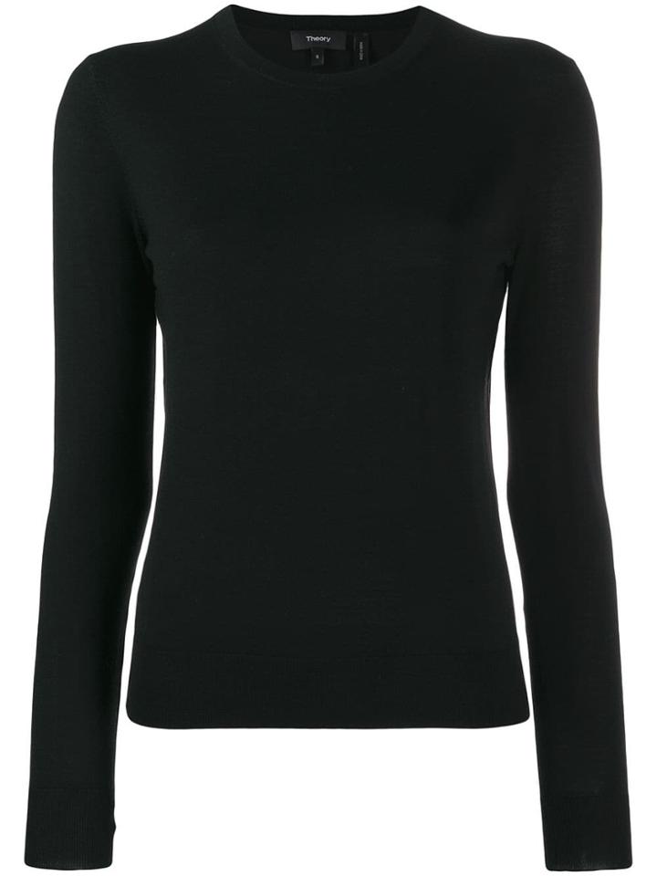 Theory Crew Neck Pullover - Black