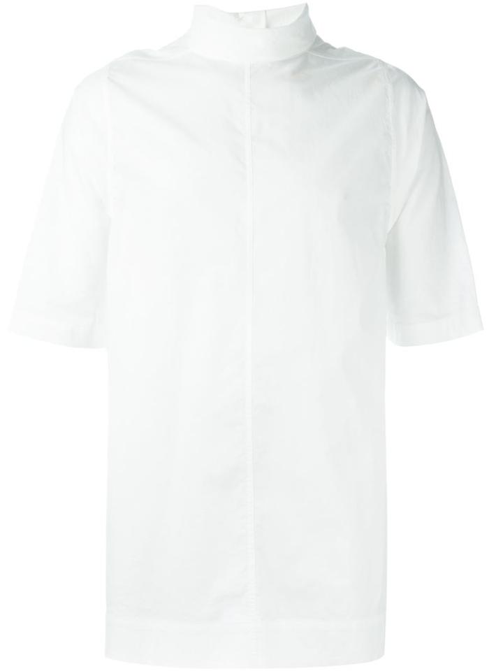 Rick Owens Half Sleeve Boxy Shirt, Men's, Size: L, White, Cotton