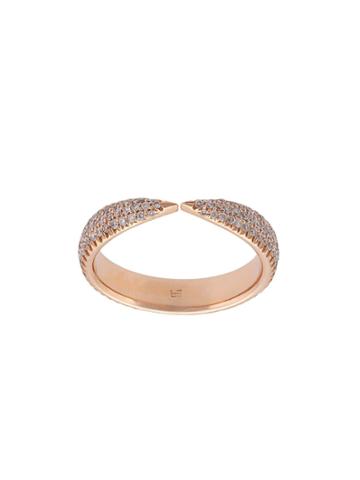 Eva Fehren 18kt Rose Gold Kissing Claw Diamond Ring