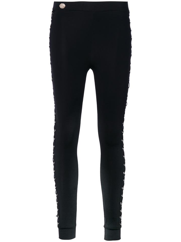 Philipp Plein Tower Line Leggings - Black