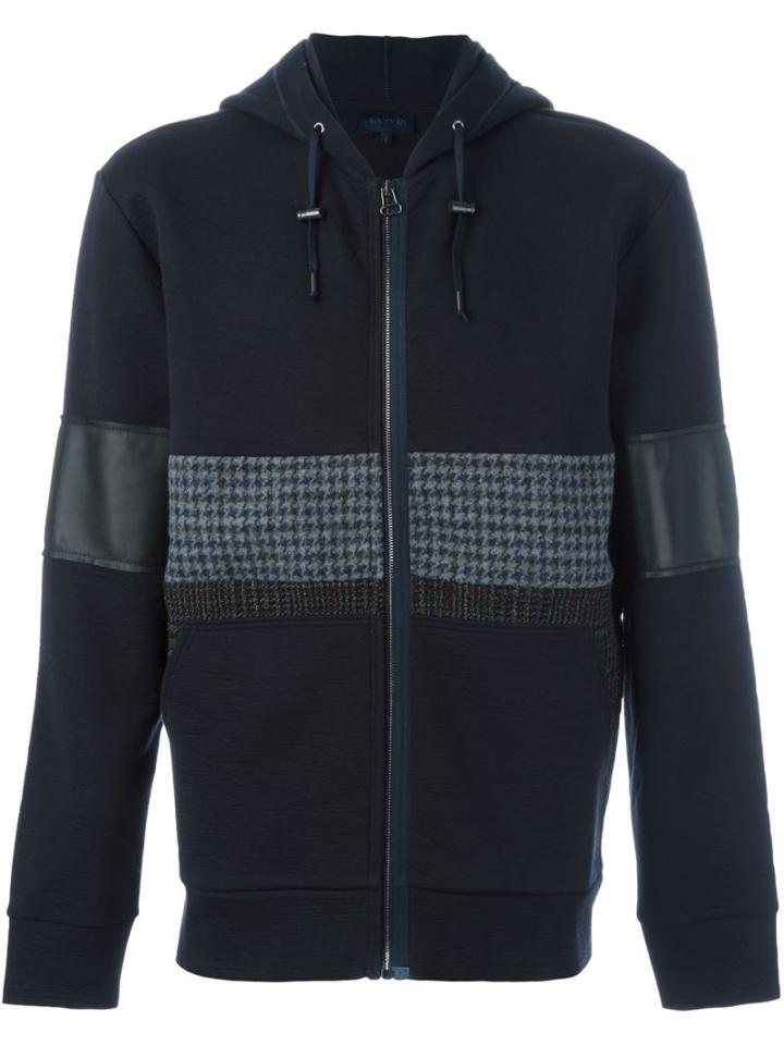 Lanvin Mixed Material Hoodie