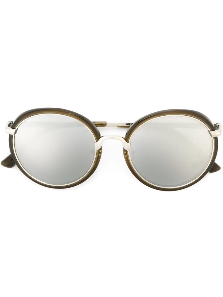Dries Van Noten Eyewear Linda Farrow Contrast Frame Sunglasses -