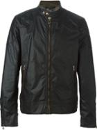 Belstaff - Coated Zipped Jacket - Men - Cotton/viscose - 48, Black, Cotton/viscose