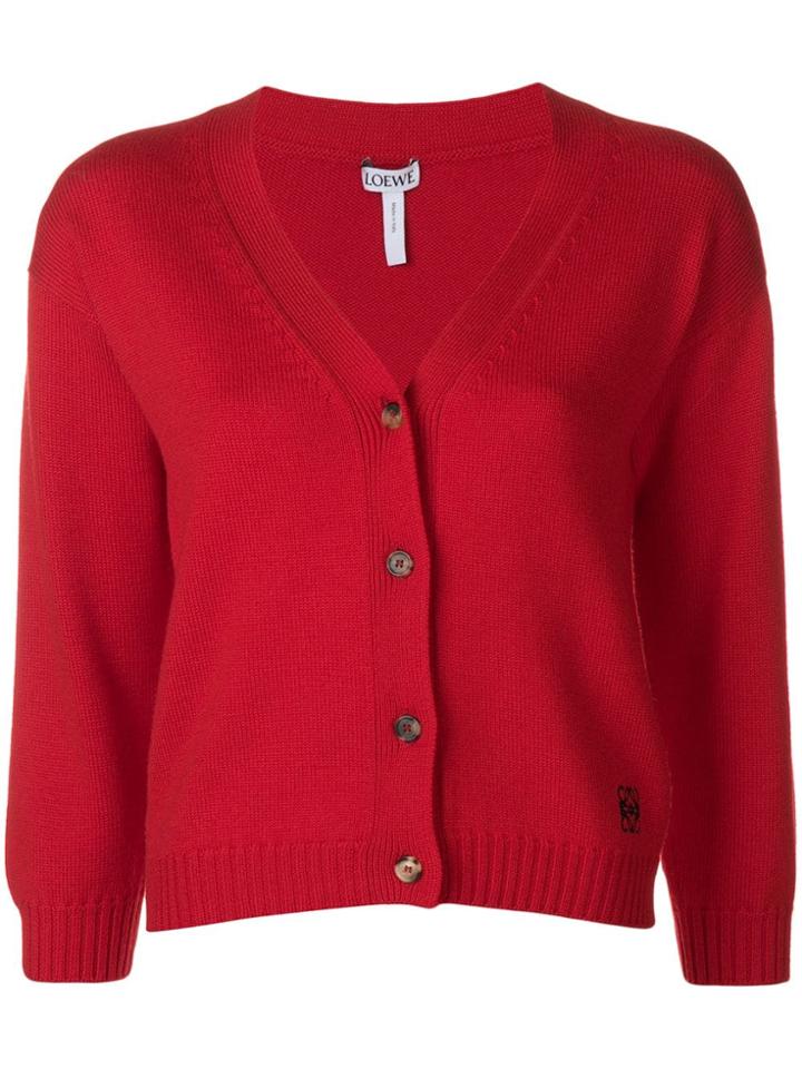 Loewe Short Cardigan - Red