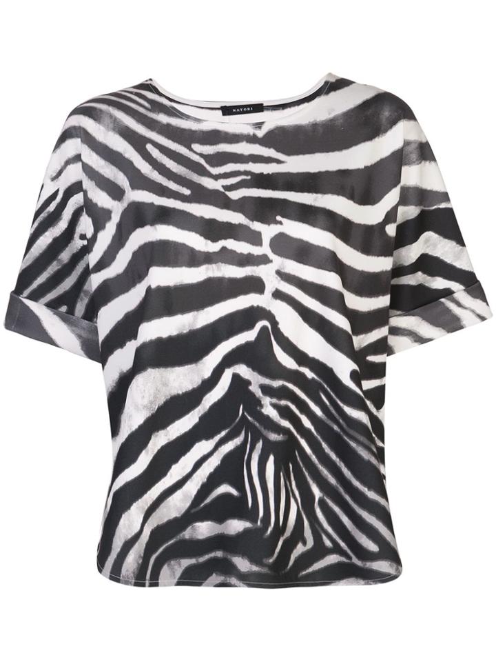 Natori Zebra Print Top - White