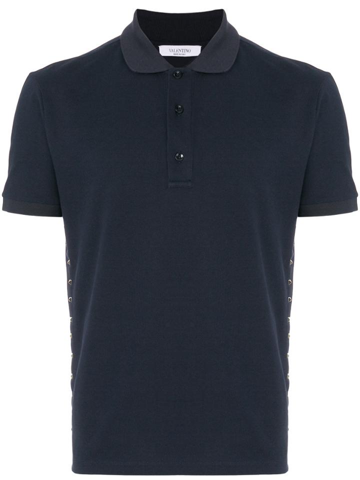 Valentino Rockstud Untitled Polo Shirt - Blue