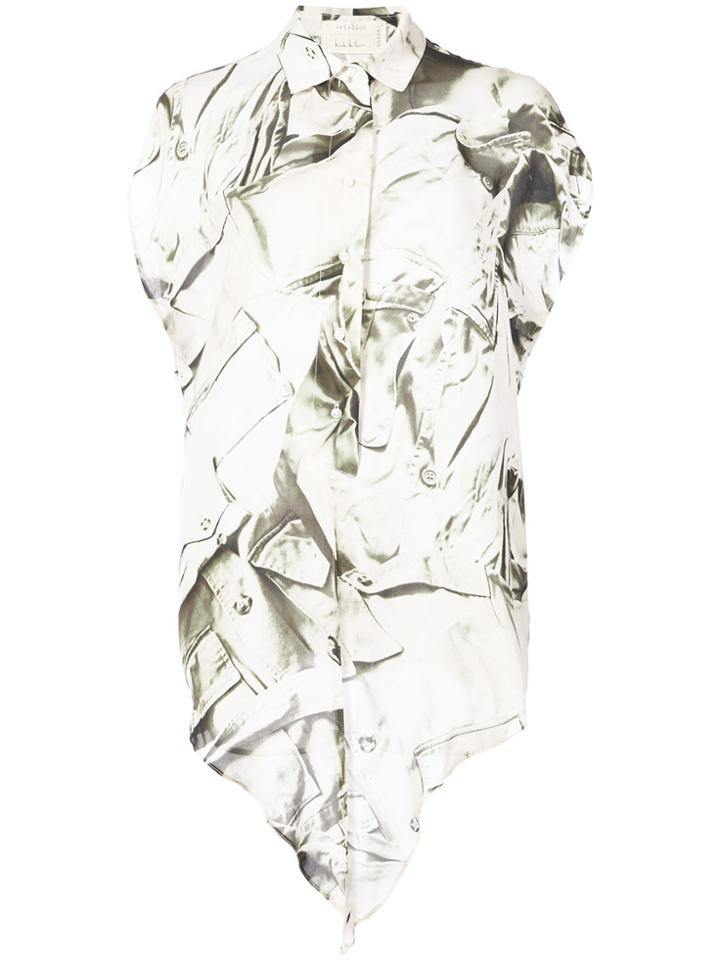 Nicole Miller Tie Knot Shirt - White