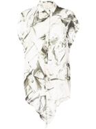 Nicole Miller Tie Knot Shirt - White