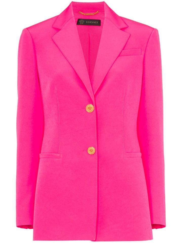 Versace Single-breasted Blazer Jacket - Pink