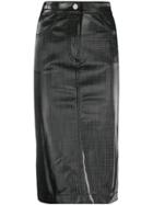 Andrea Ya'aqov Longuette Waxed Skirt - Grey