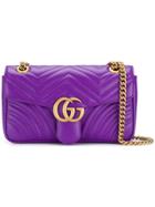 Gucci Gg Marmont Matelassé Shoulder Bag - Purple