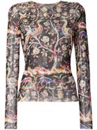 Marques'almeida Floral Fitted Top - Black